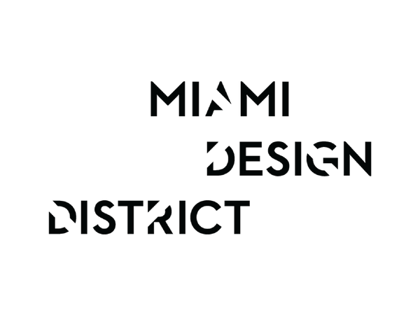 Black stylized text reading 'MIAMI DESIGN DISTRICT' on a plain white background.