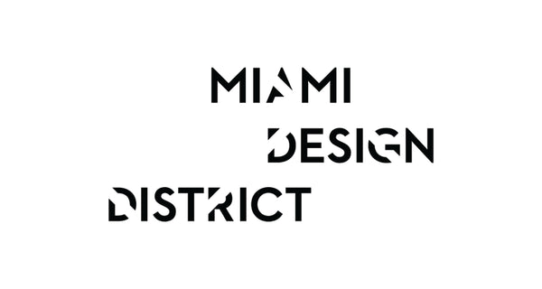 Black stylized text reading 'MIAMI DESIGN DISTRICT' on a plain white background.