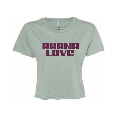 Ahana Love Crop Top - Stonewash Green